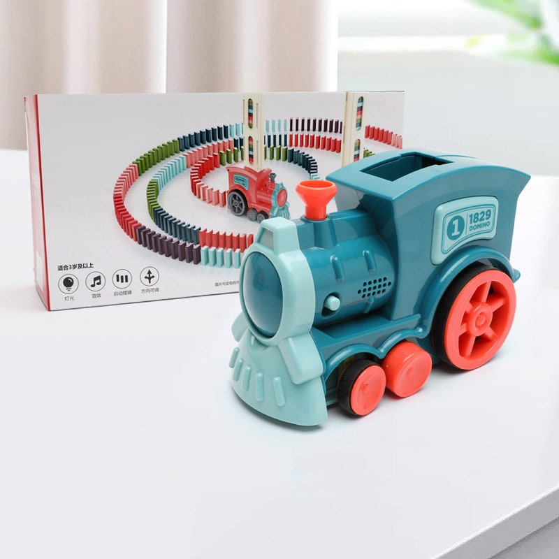 Kramano™ Elektryczny pociąg do domino z automatycznym układaniem