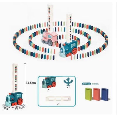 Kramano™ Elektryczny pociąg do domino z automatycznym układaniem