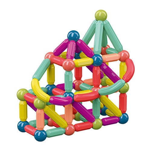 Magnetyczne klocki z patyczków i kulek do budowania 3D