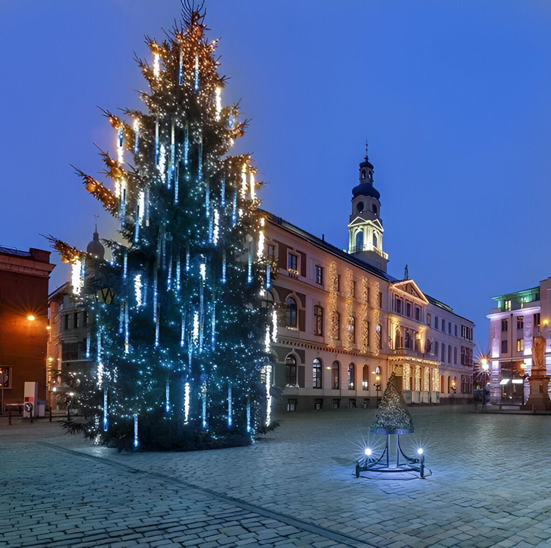 Kramano™ Sople LED z efektem spadającego śniegu, zestaw 8 sztuk