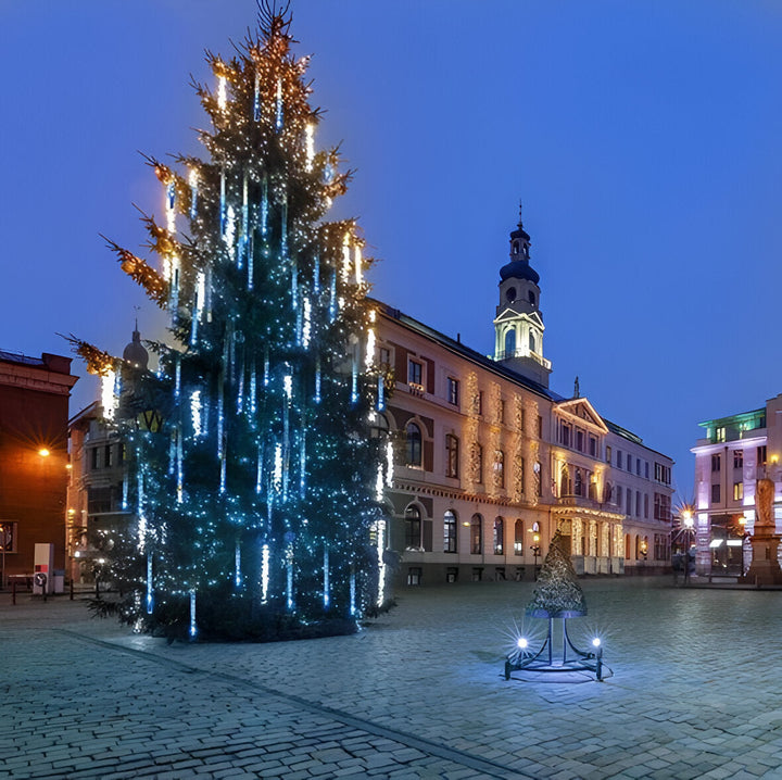 Kramano™ Sople LED z efektem spadającego śniegu, zestaw 8 sztuk