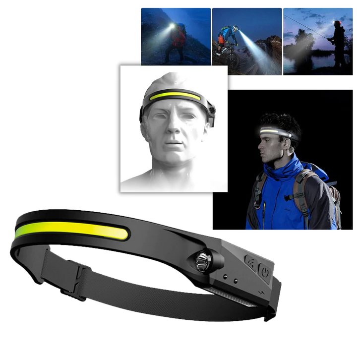 Kramano™ Latarka czołowa LED z czujnikiem ruchu, akumulator, 350 lm