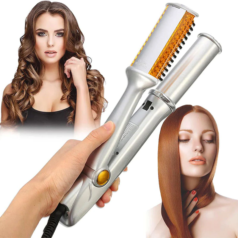 Kramano™ Obrotowa szczotka grzewcza 2w1 do fal i prostych włosów