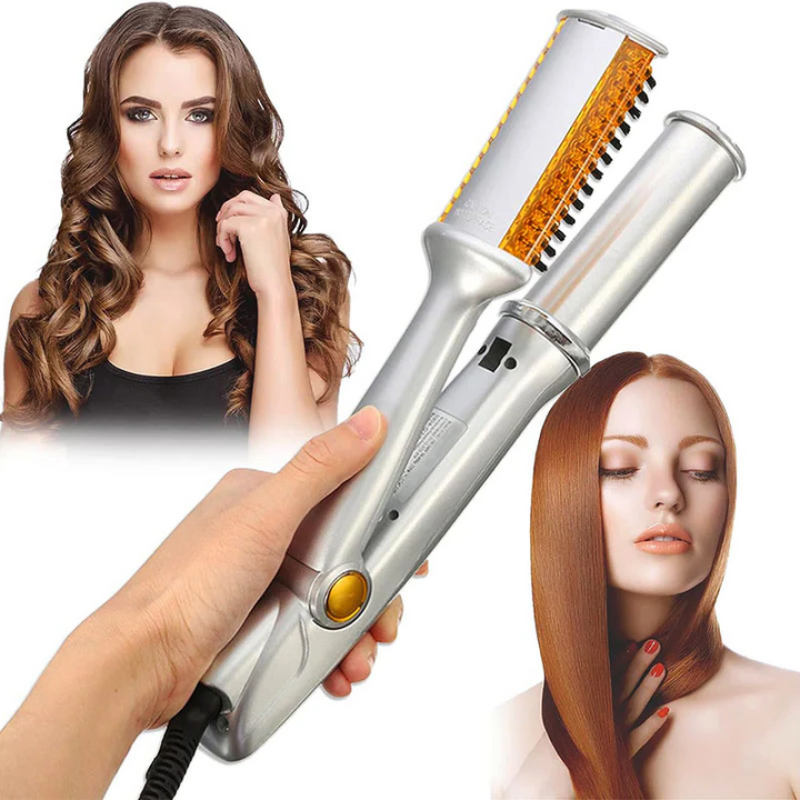 Kramano™ Obrotowa szczotka grzewcza 2w1 do fal i prostych włosów