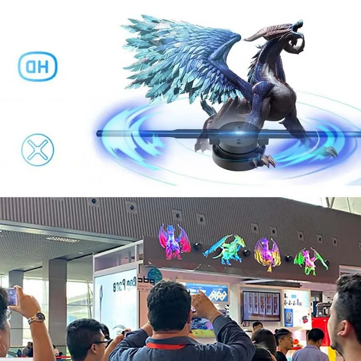 Kramano™ Wentylator holograficzny 3D LED z regulacją jasności