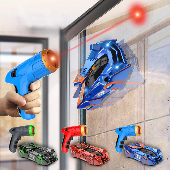 Auto RC jeżdżące po ścianach i suficie ze sterowaniem laserem