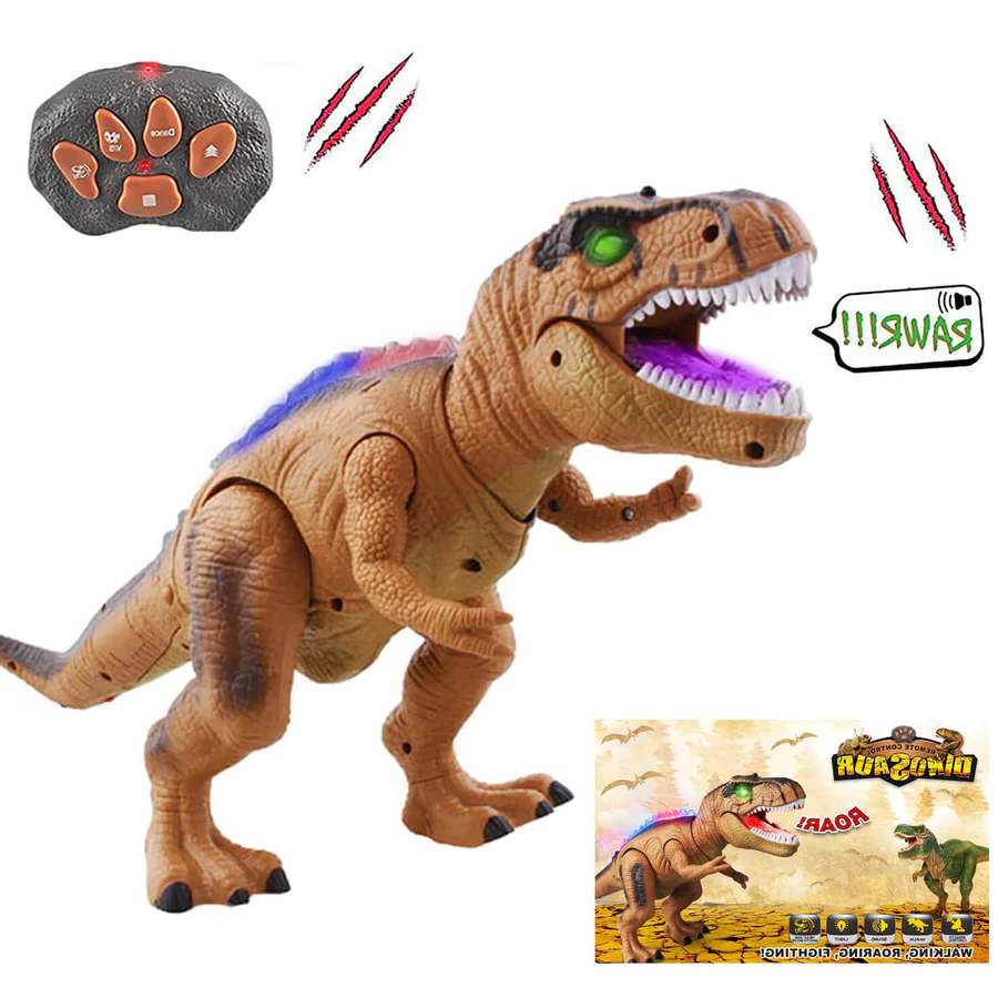 Kramano™ Zdalnie sterowany T-Rex, który chodzi, ryczy i świeci