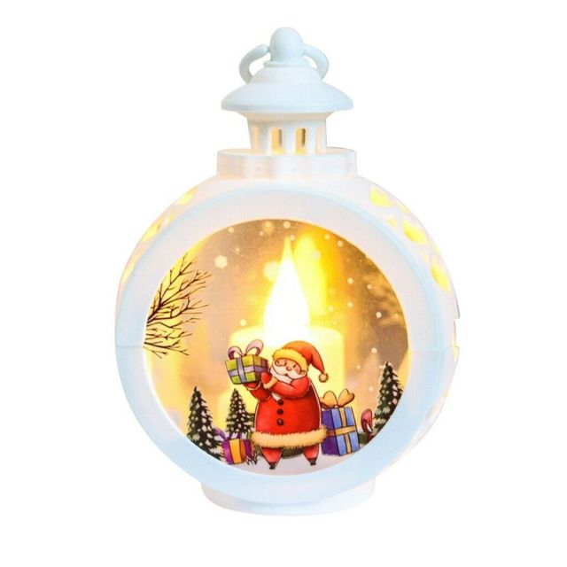 Kramano™ Szklany lampion LED z bałwanem lub Mikołajem