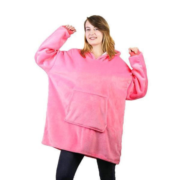 Kramano™ Bluza-koc z polarem, dużym kapturem i kieszenią