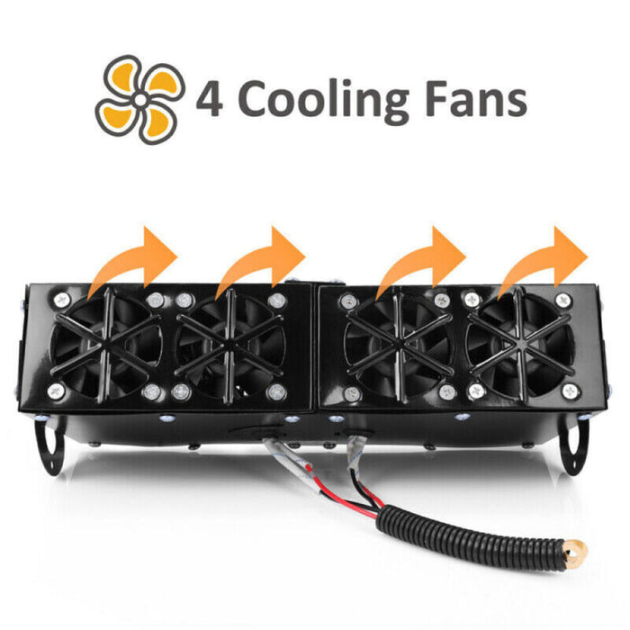 Kramano™ Mocny grzejnik samochodowy 500W 12V z czterema wylotami