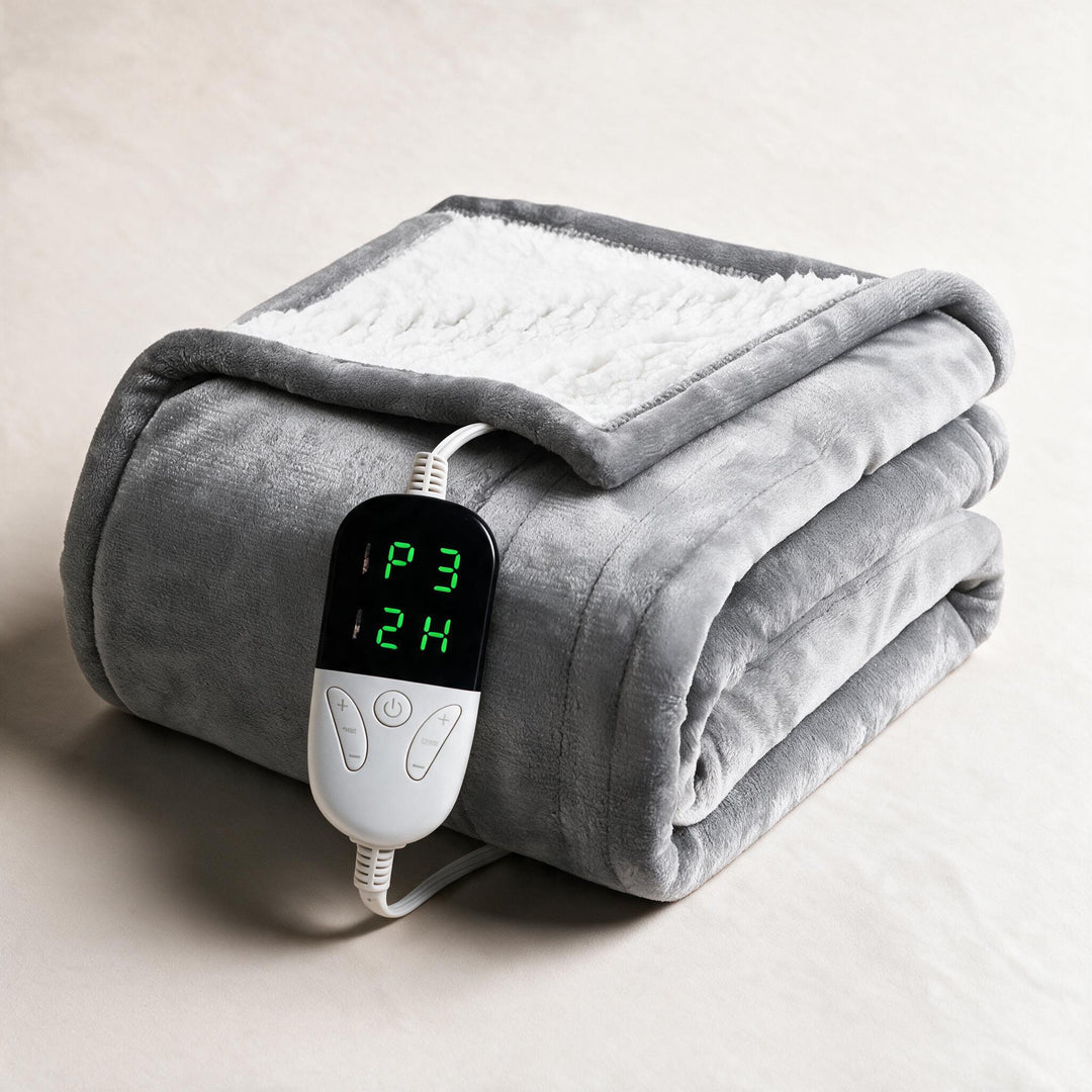 Kramano™ Koc elektryczny sherpa z 6 poziomami grzania i timerem