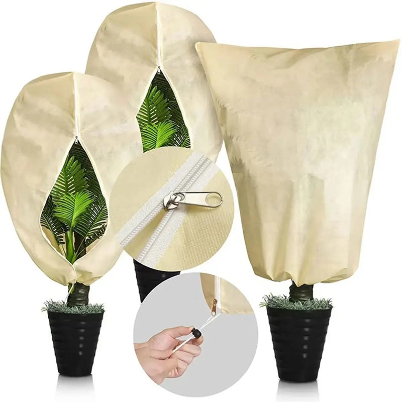 Kramano™ Pokrowiec na rośliny chroniący przed mrozem, ze ściągaczem