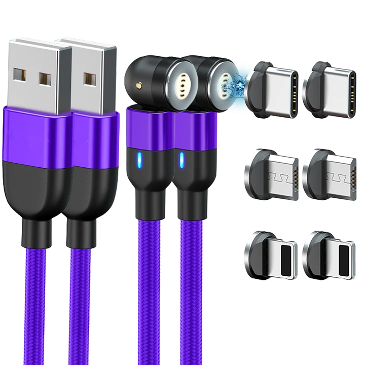 Kramano™ Magnetyczny kabel do ładowania 3 w 1 do iPhone, Android i USB-C