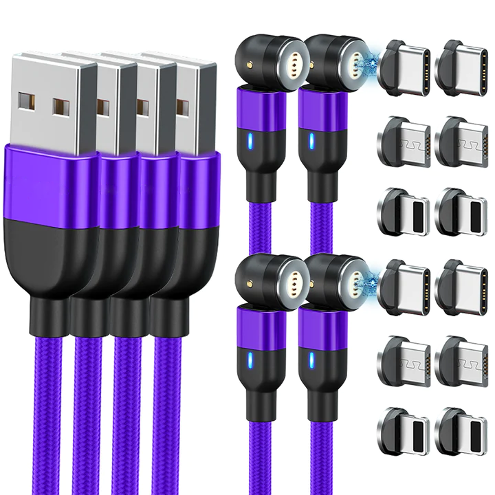 Kramano™ Magnetyczny kabel do ładowania 3 w 1 do iPhone, Android i USB-C