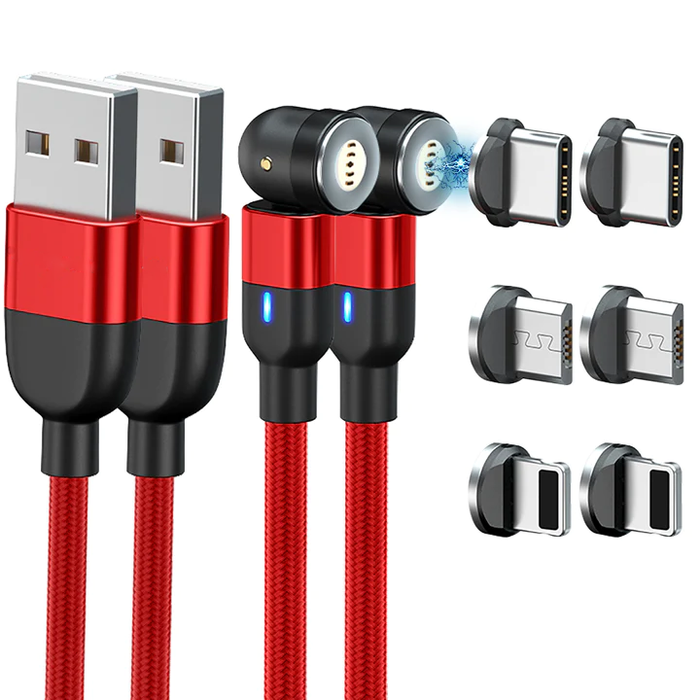 Kramano™ Magnetyczny kabel do ładowania 3 w 1 do iPhone, Android i USB-C