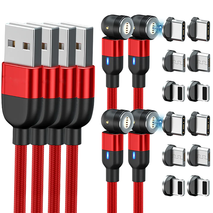 Kramano™ Magnetyczny kabel do ładowania 3 w 1 do iPhone, Android i USB-C