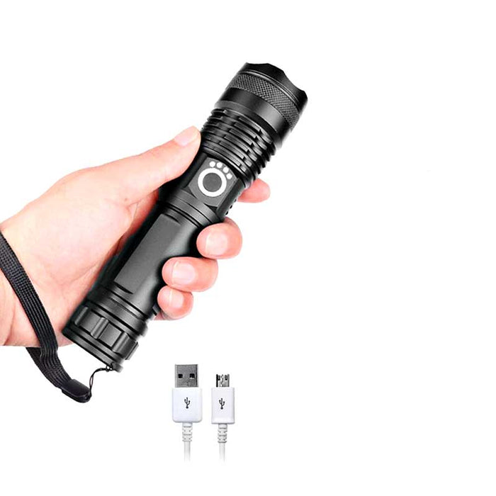 Kramano™ Latarka LED akumulatorowa z zoomem, wodoodporne aluminium