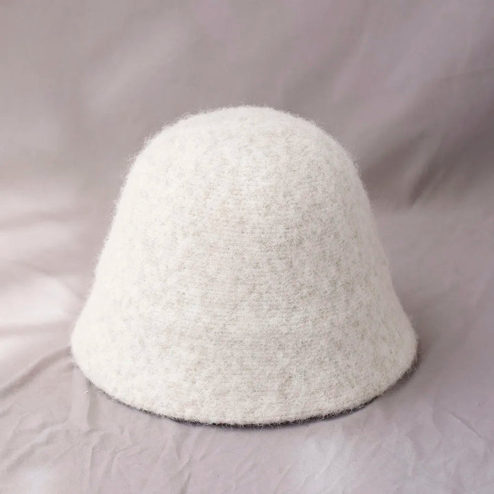 Damski wełniany kapelusz bucket hat w stylu vintage