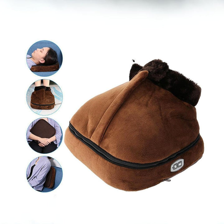Kramano™ Pluszowy masażer do stóp z wibracją shiatsu i grzaniem